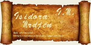 Isidora Mrđen vizit kartica